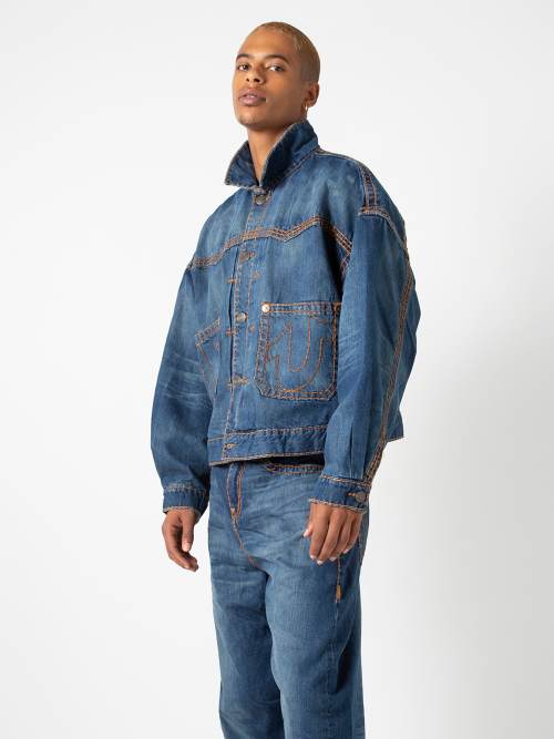 Blue true religion clearance jacket