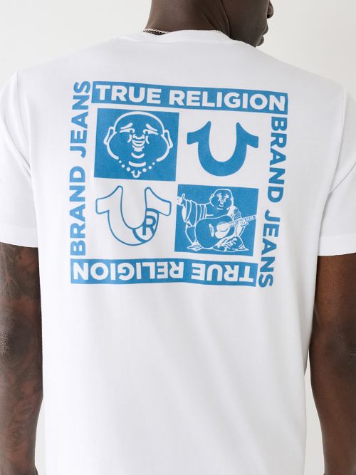 Royal blue true religion sales shirt