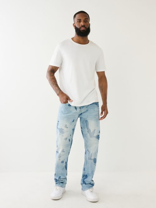 RICKY INDIGO CAMO STRAIGHT JEAN