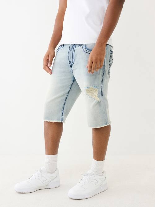 True religion ripped store jean shorts mens