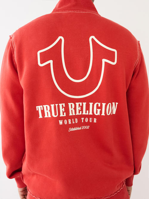 True religion metal logo hot sale sweatshirt