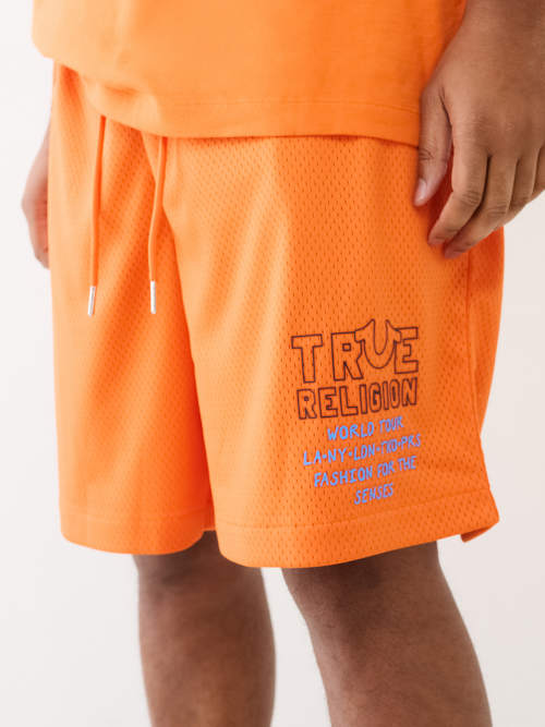 Orange true best sale religion shorts