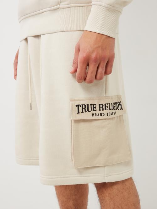 EMBROIDERED LOGO CARGO SWEAT SHORT