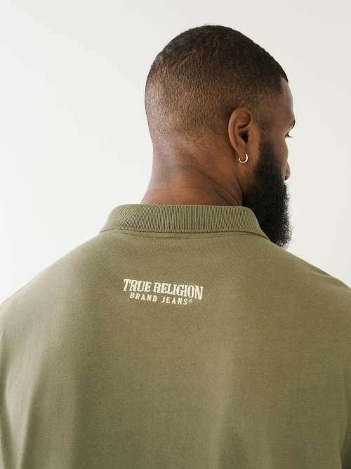 True religion store olive green shirt