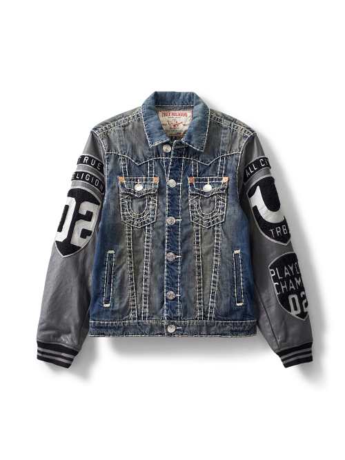 True religion graffiti trucker hot sale jacket