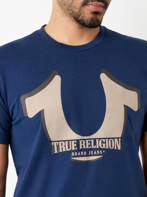 Buy True Religion Men's Short Sleeve Stud Embellished Immortal Tee, Washed  Black, XXXL at