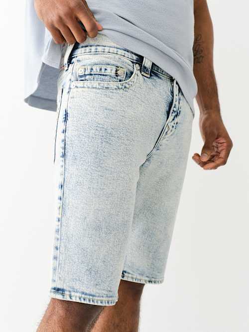 КОРОТКАЯ ДЖИНСОВАЯ РУБАШКА С КИСЛОТНОЙ СТИРКОЙ ROCCO