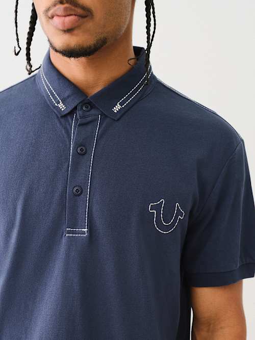 BIG T EMBROIDERED POLO SHIRT