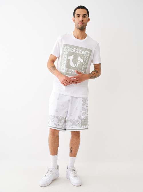 CAMISETA DE SARGA CON LOGOTIPO CON DISEÑO DE CACHEMIRA
