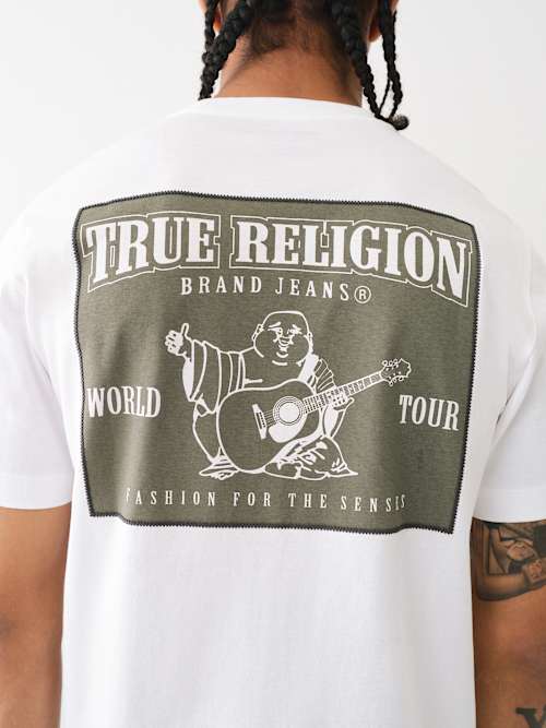 ФУТБОЛКА С ПЫШНЫМ ПРИНТОМ В ВИДЕ ЛЕСТНИЧНОЙ СТРОЧКИ С ЛОГОТИПОМ