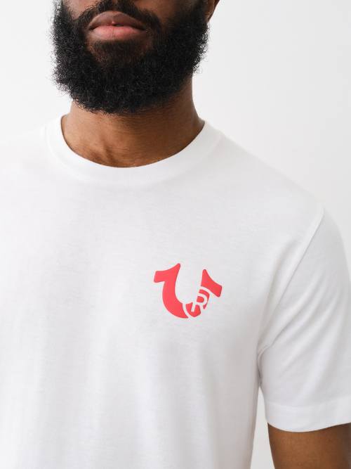 CAMISETA CON ESTAMPADO DE BANDERA Y HERRADURA