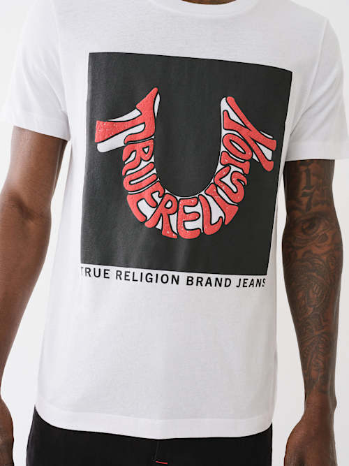 ФУТБОЛКА С ИЗОГНУТЫМ ЛОГОТИПОМ В ВИДЕ ПОДКОВЫ