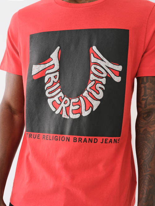WARPED HORSESHOE LOGO TEE