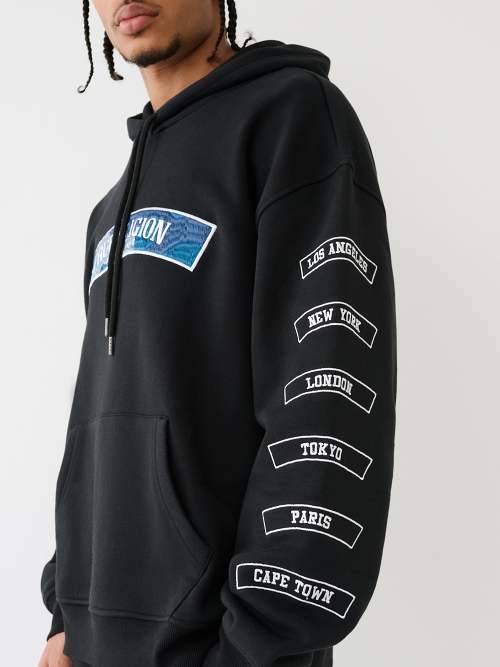 EMBROIDERED TRUE RELIGION PATCH HOODIE