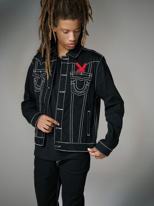 PLAYBOY X TRUE RELIGION BIG T JIMMY JACKET 