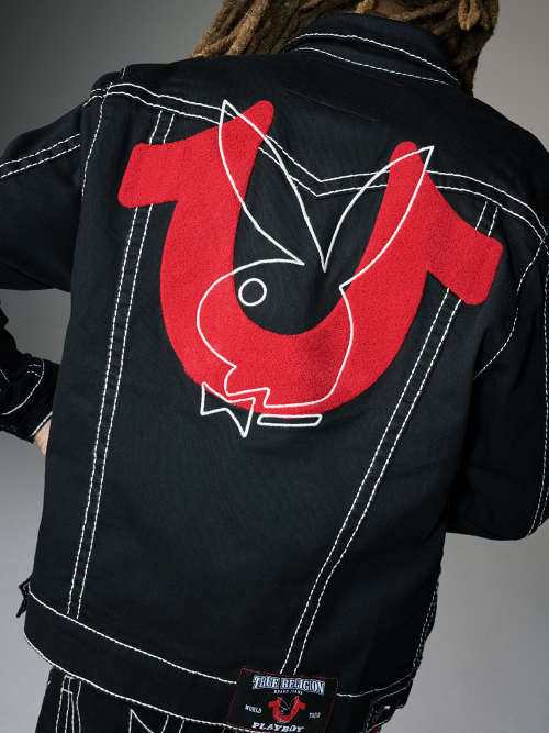 PLAYBOY X TRUE RELIGION BIG T JIMMY JACKET 