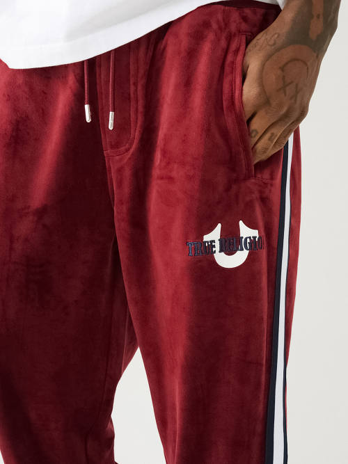 True religion red sales joggers