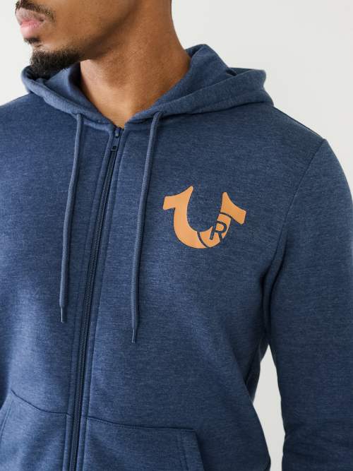 Navy blue true religion 2024 hoodie