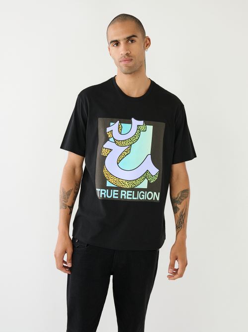 Buy True Religion Men's Short Sleeve Stud Embellished Immortal Tee, Washed  Black, XXXL at