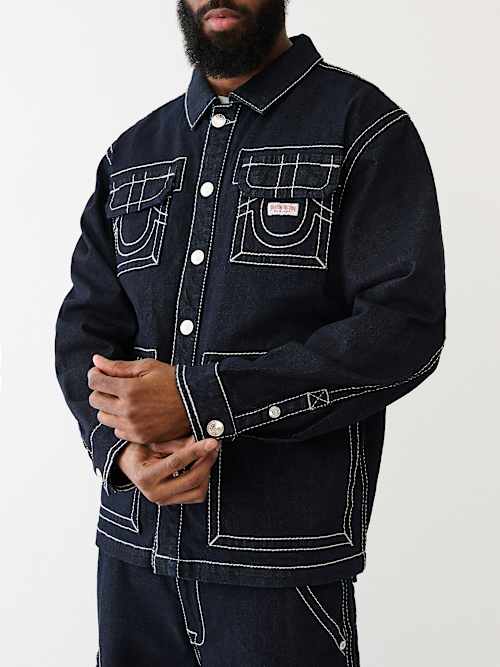 ДЖИНСОВАЯ КУРТКА ЧЕРНОГО ЦВЕТА