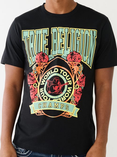 True religion shirts black best sale and red