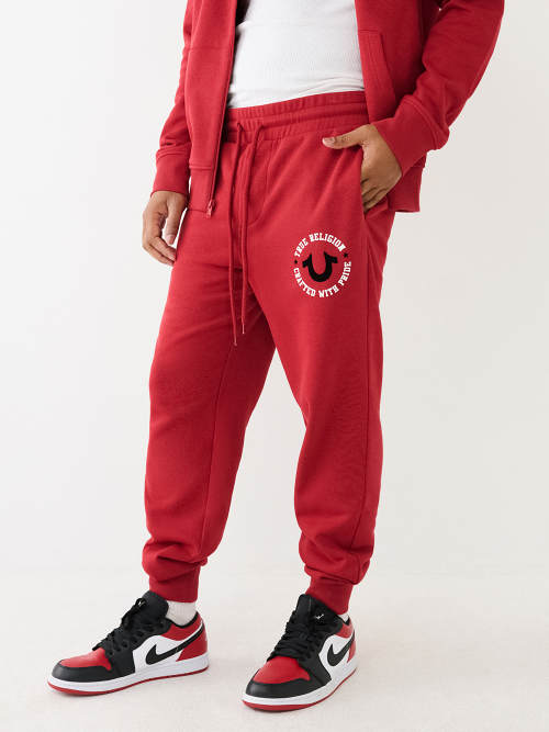 True religion store red joggers