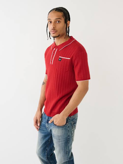 HS SWEATER KNIT POLO SHIRT