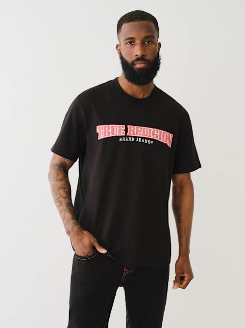CROSS STITCH ARCHED LOGO TEE