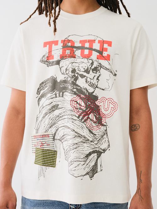 SKULL YELLOWSTONE SASHIKO TEE