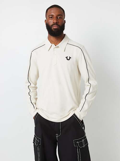RELAXED LONG SLEEVE POLO SHIRT