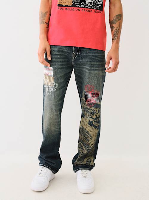 БИЛЛИ САШИКО РАСКРАСИЛ СЛОЖЕННЫЕ ДЖИНСЫ С ВЫРЕЗАМИ ДЛЯ БОТИНОК