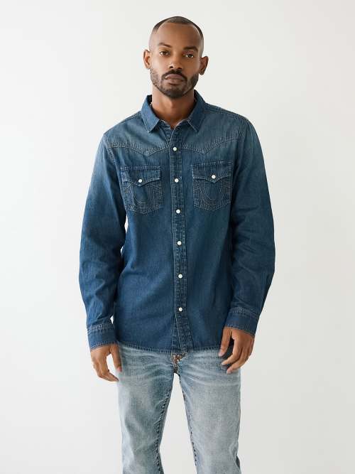 True religion store button down shirts