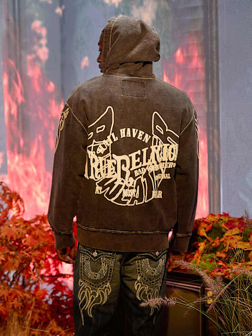 BW x TR BIG T FLAME ZIP HOODIE