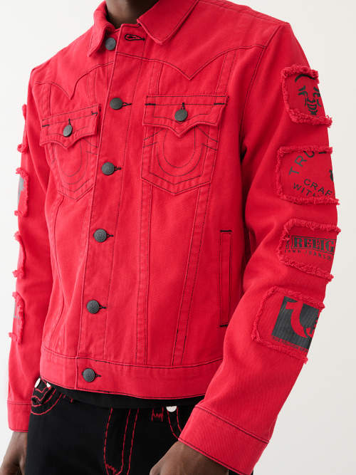 JIMMY FRAYED PATCH DENIM JACKET