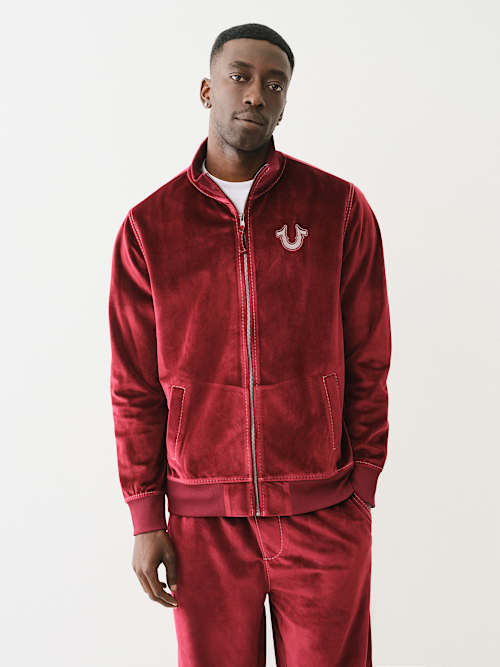VELOUR BIG T ZIP JACKET