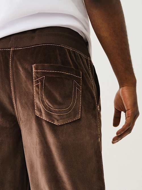 VELOUR BIG T STRAIGHT PANT