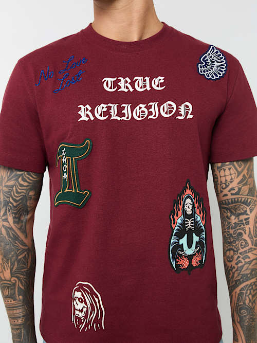 ФУТБОЛКА С ГРАФИЧЕСКОЙ ВЫШИВКОЙ В ВИДЕ НАШИВКИ