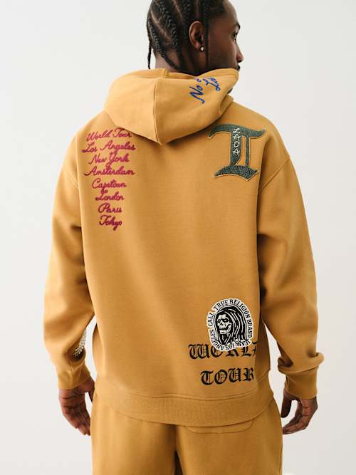 SUDADERA CON CAPUCHA Y PARCHE DE LOGOTIPO BORDADO