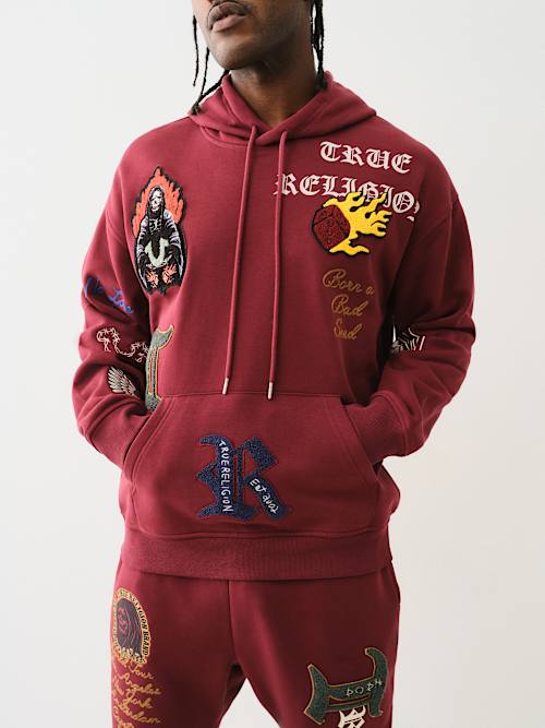 ТОЛСТОВКА С ВЫШИТОЙ НАШИВКОЙ С ЛОГОТИПОМ