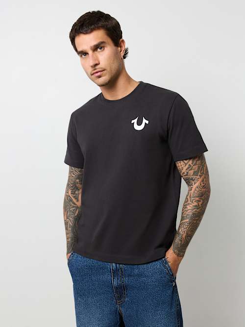 BLAZING WORLD TOUR LOGO APPLIQUE TEE