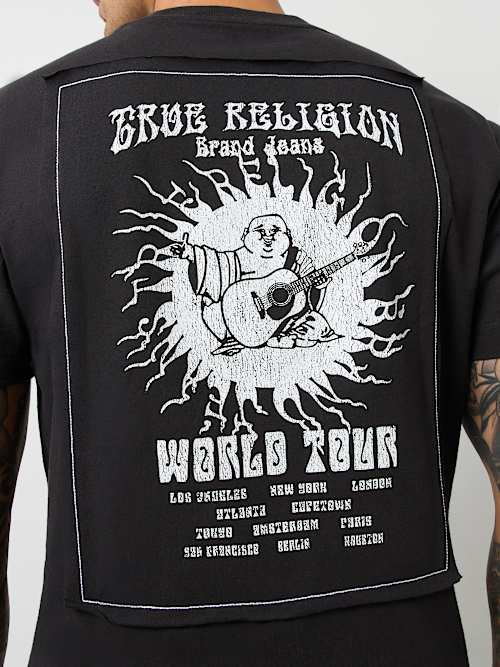 BLAZING WORLD TOUR LOGO APPLIQUE TEE