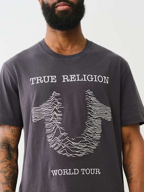 EMBROIDERED RADIO WAVE HORSESHOE TEE