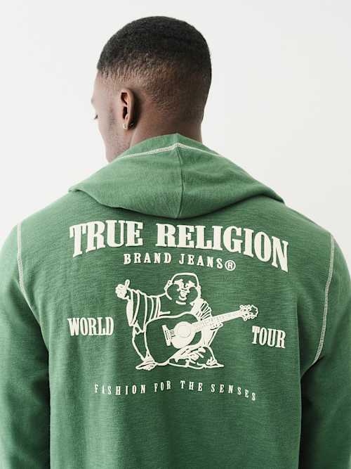 ТОЛСТОВКА HENLEY С КАПЮШОНОМ НА ПЛОСКОЙ ПОДОШВЕ