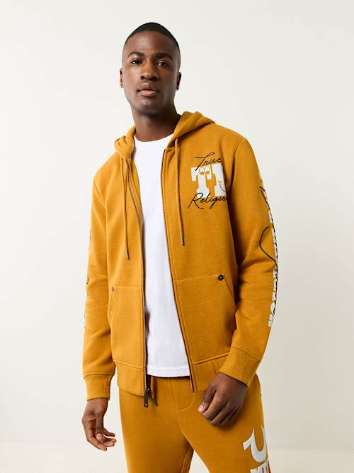 PUFF PRINT LOGO ZIP HOODIE