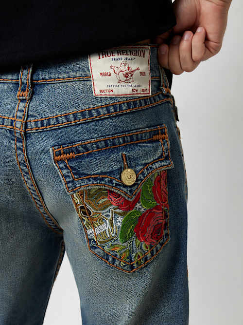 RICKY SUPER T EMBROIDERED STRAIGHT JEAN
