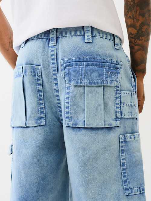 DENIM BIG T UTILITY CARGO PANT
