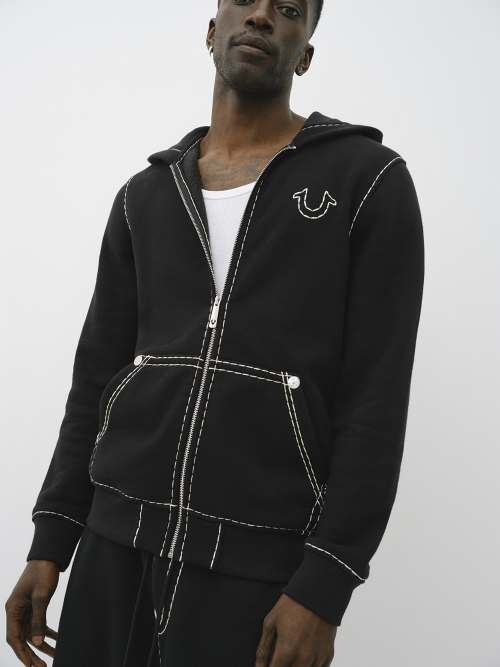 HORSESHOE APPLIQUE SUPER T FLEECE HOODIE