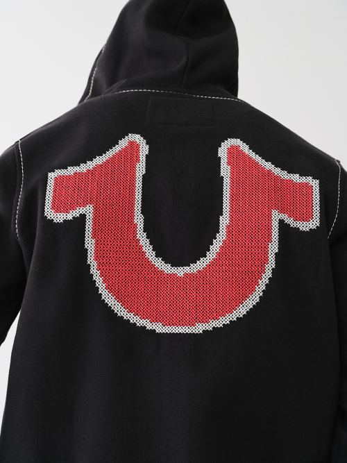 BIG T CROSS STITCH ZIP HOODIE True Religion