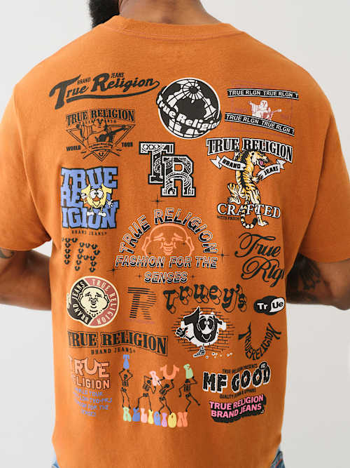 ФУТБОЛКА С МУЛЬТИГРАФИЧНЫМ ПРИНТОМ CREW TEE