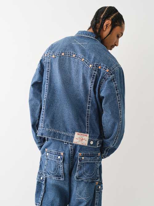 RIVET BIG T WESTERN DENIM JACKET 